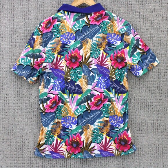 PJ Paul Jones Polo Shirt Mens Small S Multicolor Floral Pattern Short Sleeve NWT - Picture 2 of 10